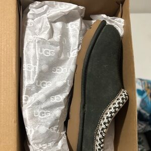 UGG Dark Gray and Tan Slip-On Loafers